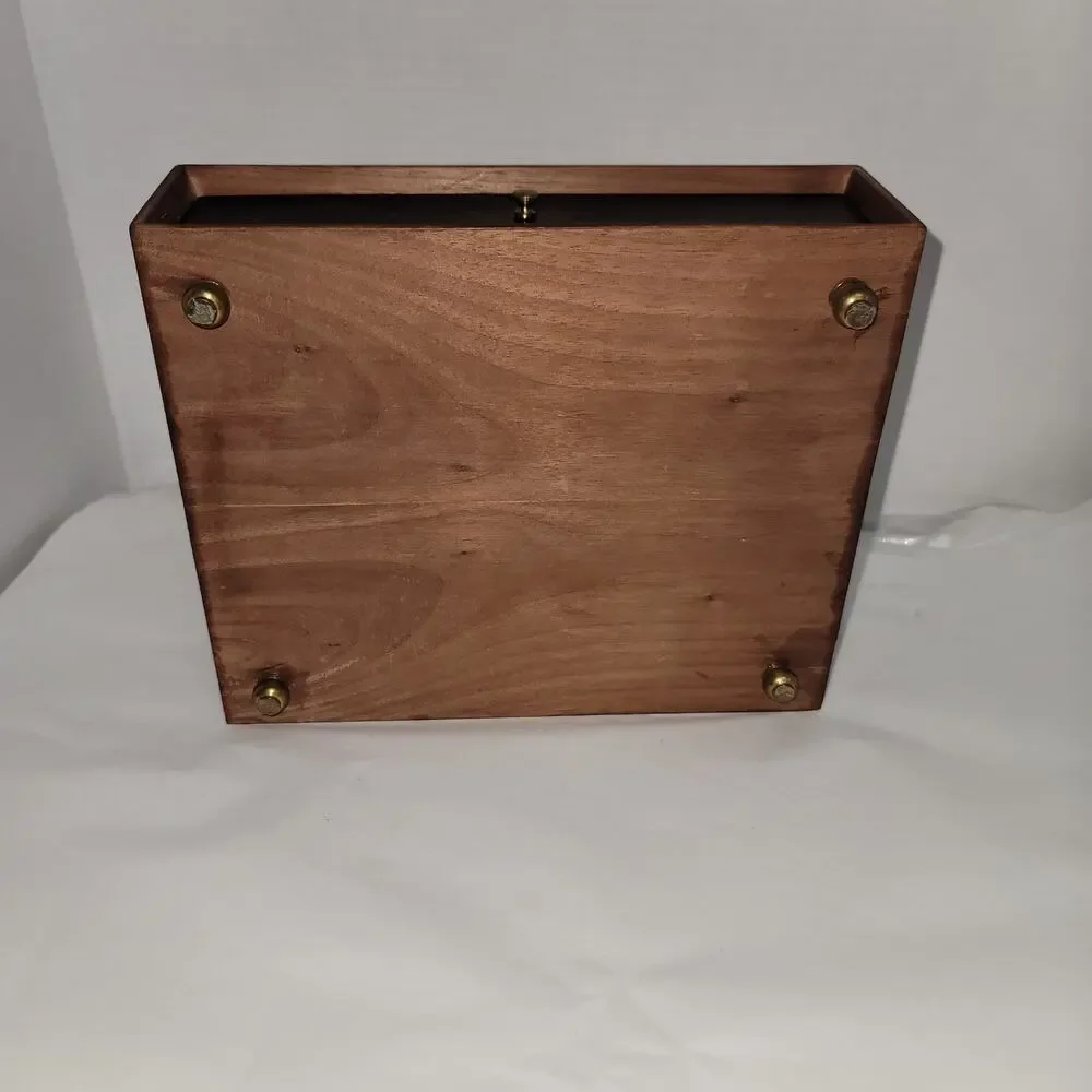 Walnut handmade Valet box brass hardware jewelry keys  change stash Vanity